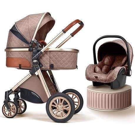 Bolina 3 IN 1 Baby Stroller(Khaki)